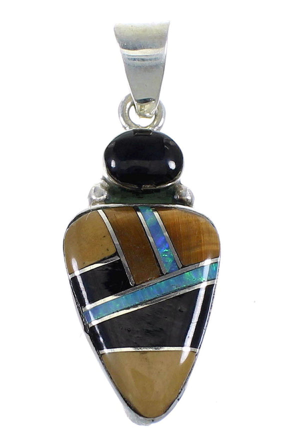 Multicolor Southwest Sterling Silver Jewelry Pendant RX54430